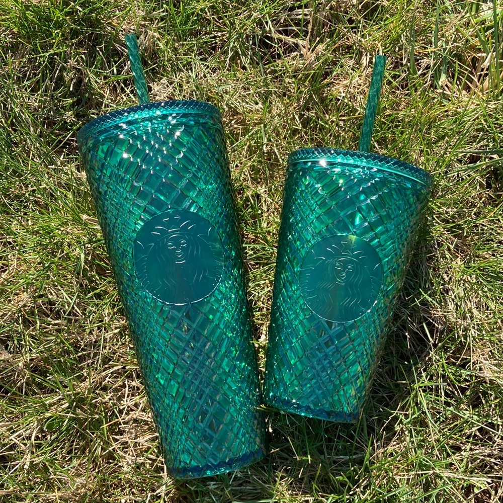 Starbucks Spring 🍀 Emerald Green Jeweled Cold Cup Set